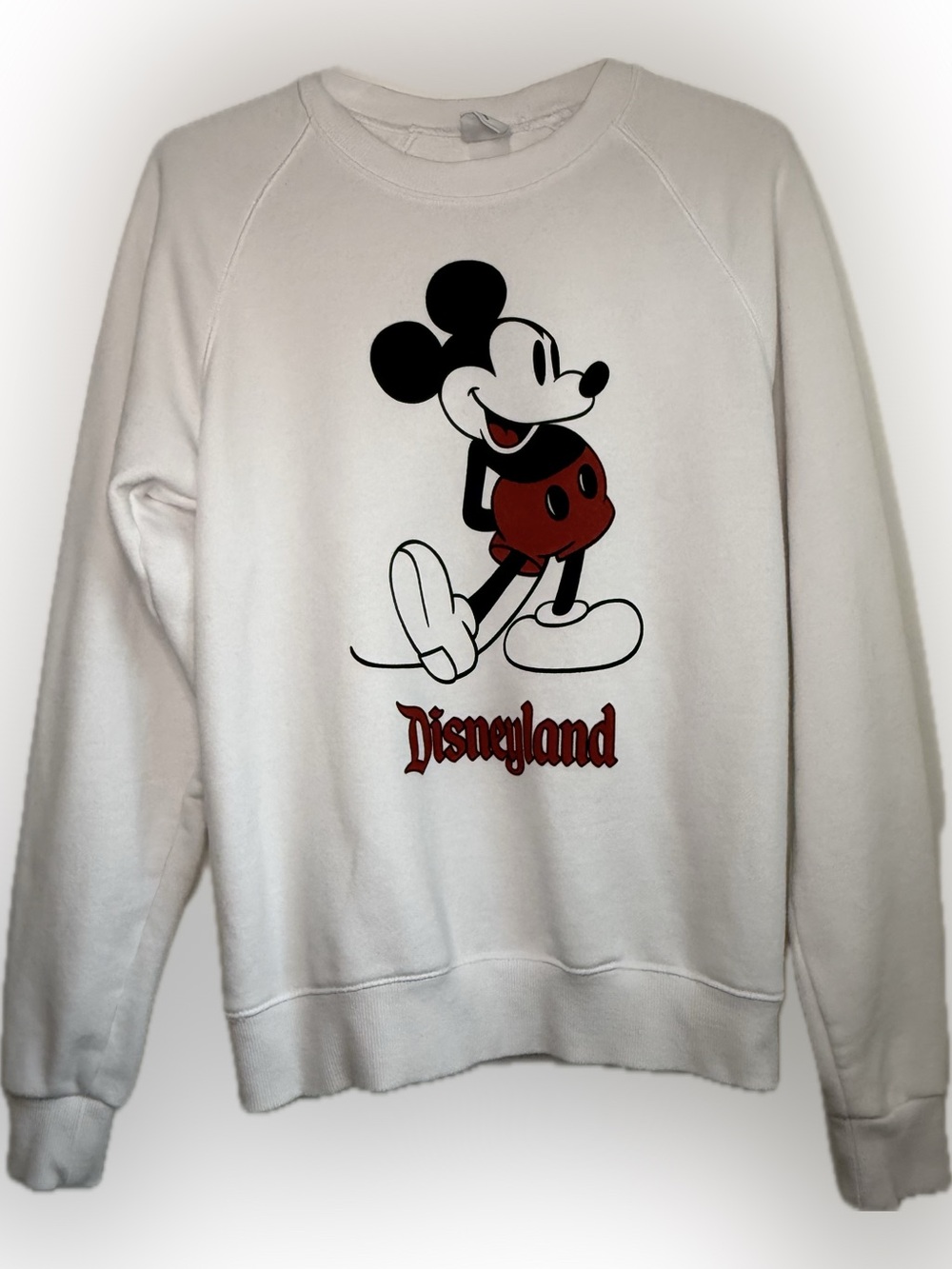 Disney Parks Disneyland Resort Classic Mickey White Sweatshirt Adult Size Small